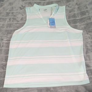 Puma cloudspun stripe soothing sea tank Sz:XL NWT